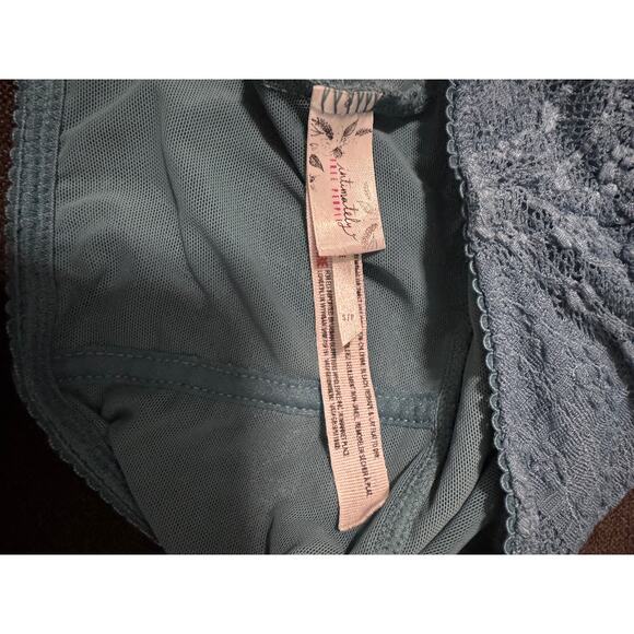 Free People Intimately Lace Bralette Teal Blue Small S/P Boho Festival Y2K - Picture 4 of 4
